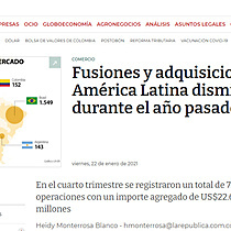 Fusiones y adquisiciones en Amrica Latina disminuyeron 10% durante el ao pasado